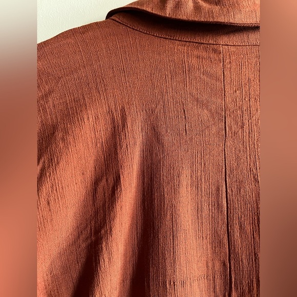 Free People Rich Brown Long Sleeve Wrap Dress - Picture 3 of 12